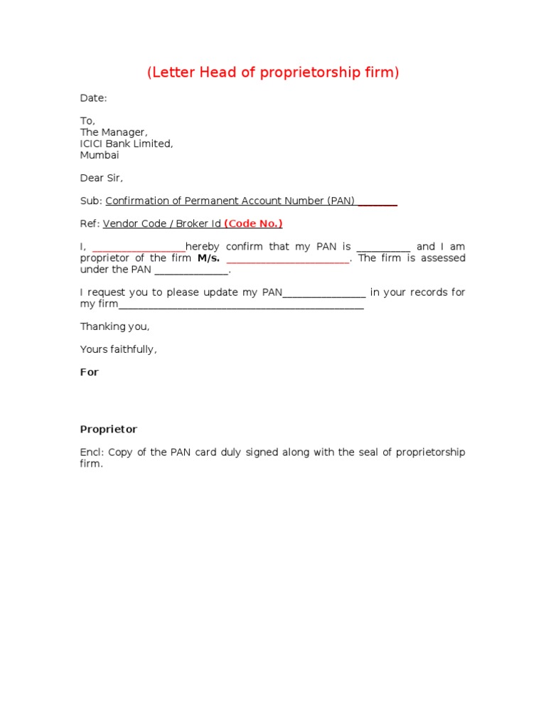 4. Pan Declaration Format