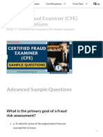 Certified Fraud Examiner (CFE) Sample Questions