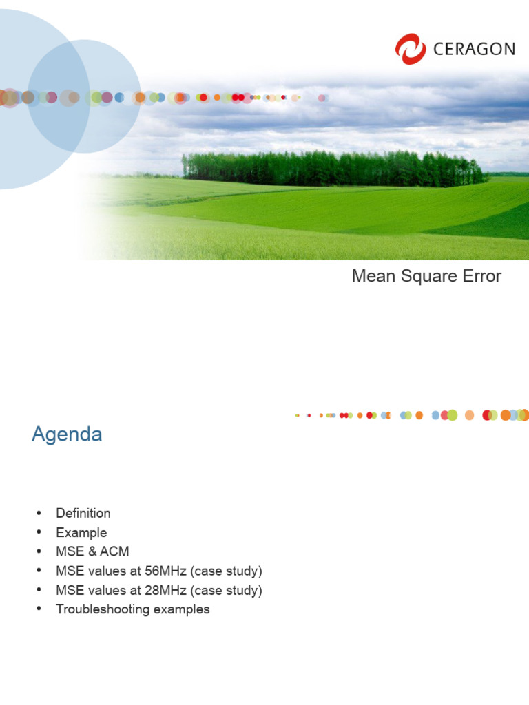 Understanding MSE in Telecom Systems | PDF | Mean Squared Error ...