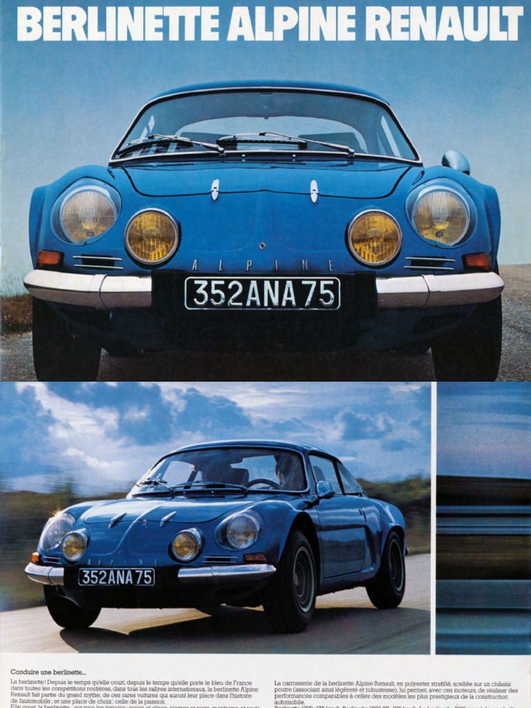 Alpine - FR A110 - 1976 | PDF