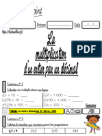 La Multiplication Des Nombres Decimaux CM2