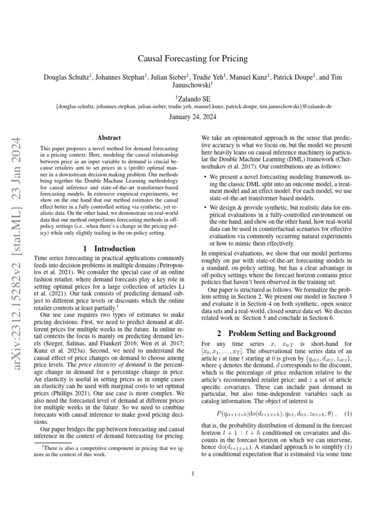 Causal Forecasting Methods for Pricing | PDF | Forecasting | Demand