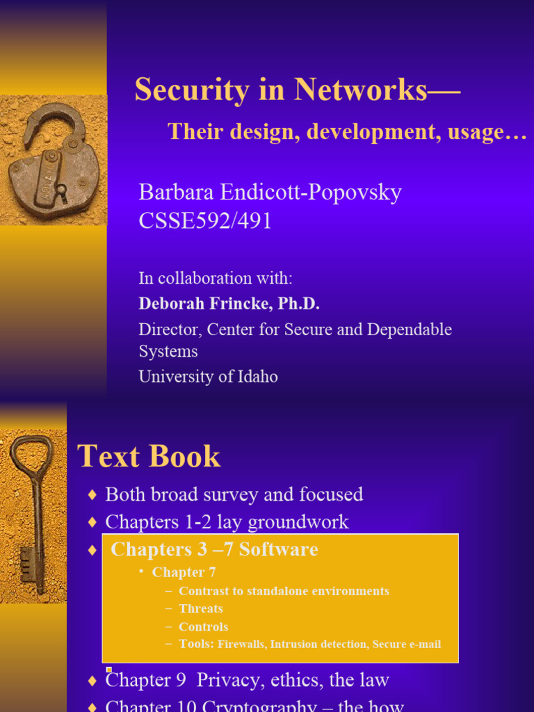 Lecture 7 Security in Networks | PDF | Osi Model | Internet Protocol Suite