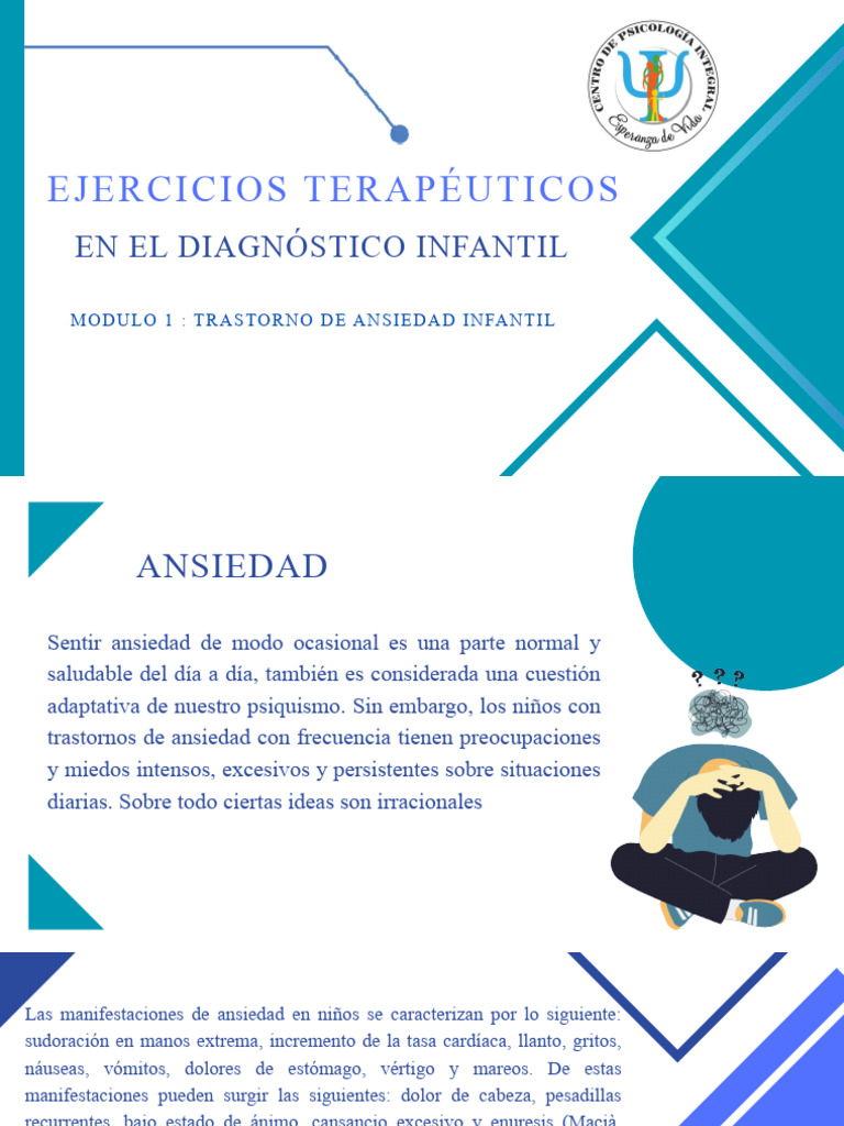 Ejercicios para Trastorno de Ansiedad Infantil | PDF | Terapia de ...