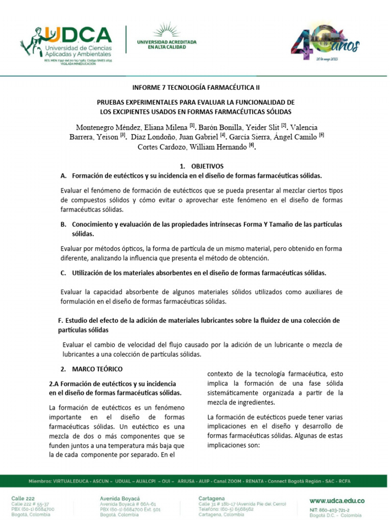 INFORME 7 Juan | PDF | Medicamentos con receta | Solubilidad