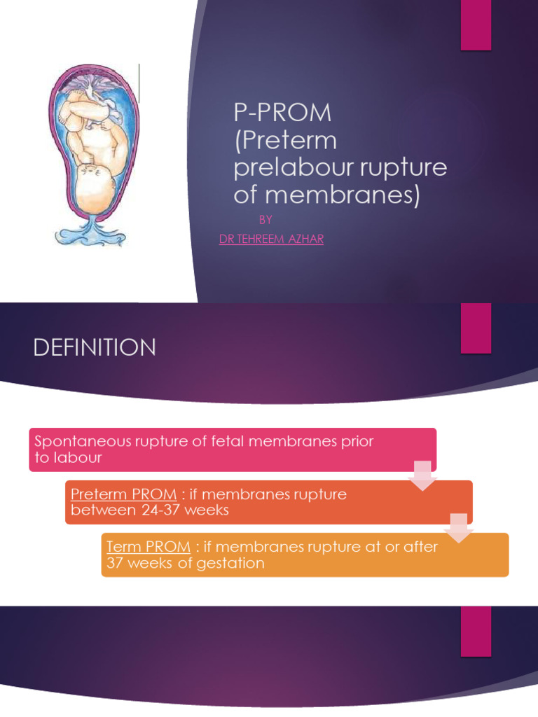 Pprom 1 1 Pdf Childbirth Medical Specialties