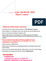 PHOTO CONTEST Rules of The AD 0253E Submission of Physical Entries N March 2