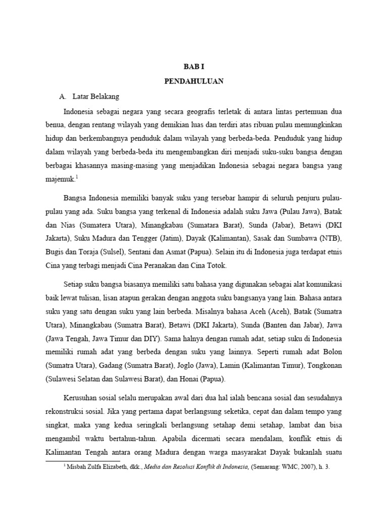 Sejarah dan Penyebab Perang Sampit | PDF