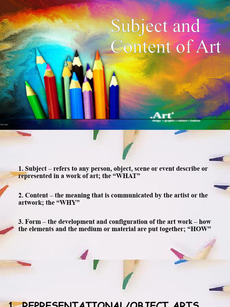 Subject And Content Of Art