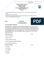 Class 5 French Model Paper Annual Exam 23-24