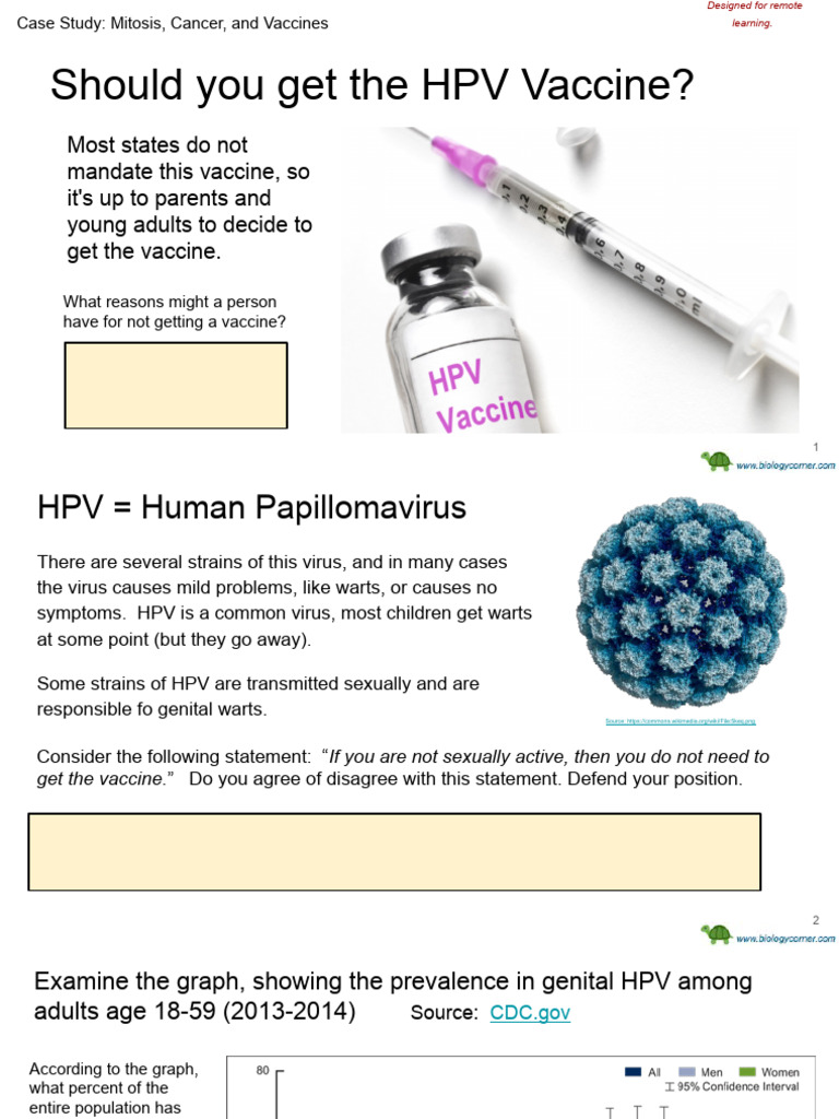 Case Study Mitosis, Cancer, And Vaccines PDF Cervical Cancer Cancer