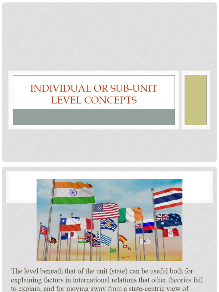 Sub-Unit Factors in International Relations | PDF | Politics
