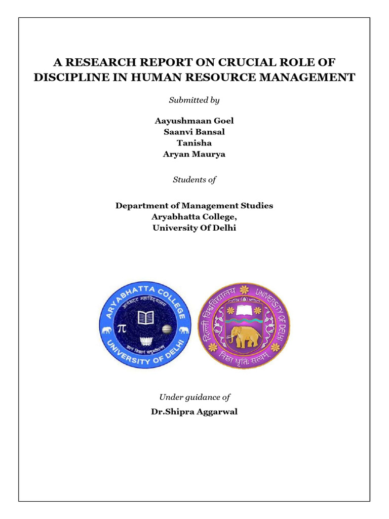 Discipline's Impact on HR Management | PDF | Disciplines | Human ...