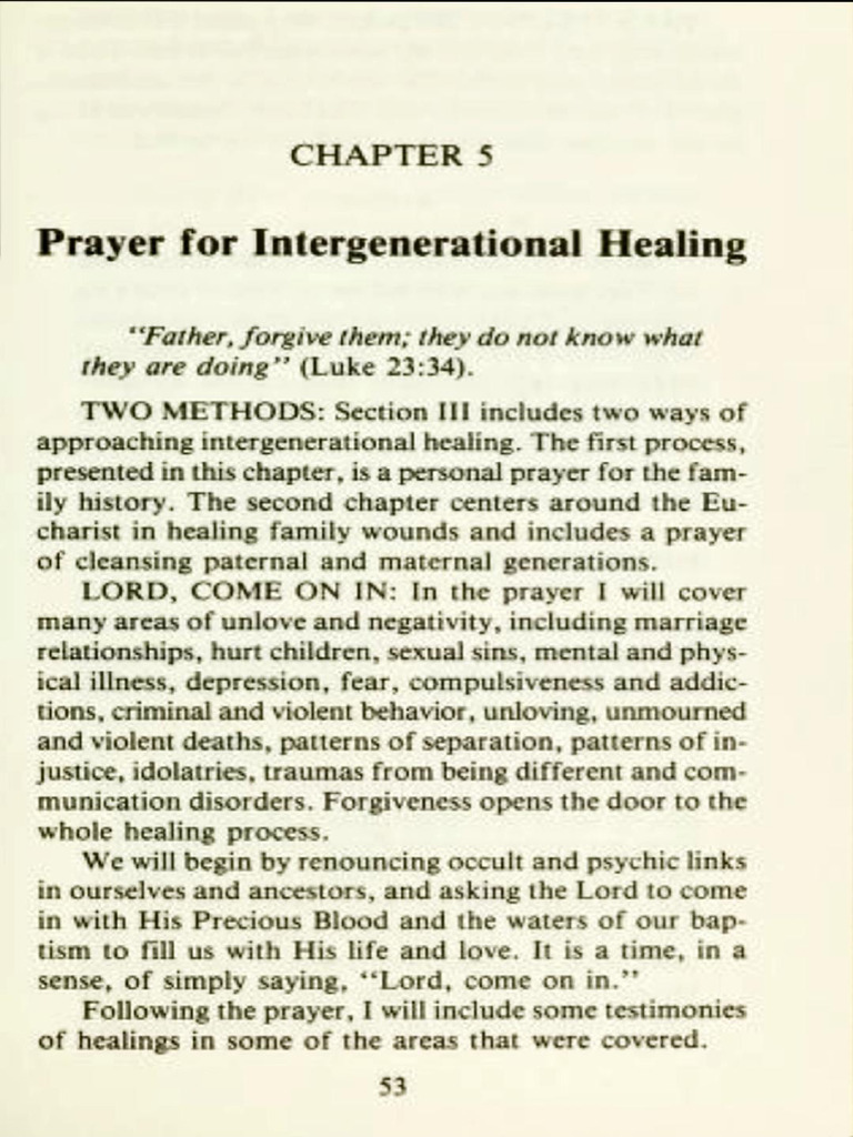 Intergenerational Healing | PDF