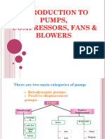 INTRO PUMPS, COMPRESSORS & BLOWERS