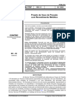 N-1707 Projeto de Vaso de Pressão Com Revestimento Metálico: Rev. E 02 / 2023