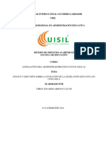 Tarea 3c, (MAS - 14), Ensayo - La Evolución de La Legislación Educativa en Costa Rica"