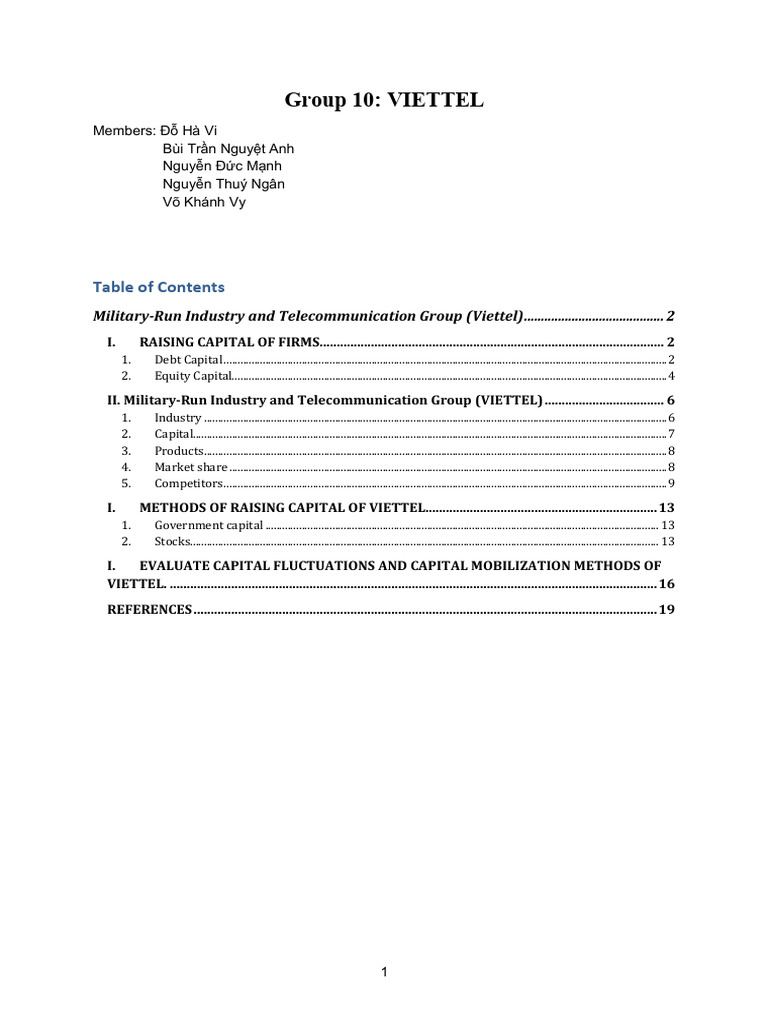 Viettel pdf equity finance loans
