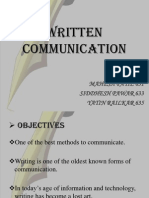 Written Communication: Mahesh Patil 631 Siddhesh Pawar 633 Yatin Railkar 635