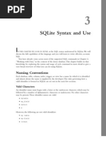 Sqlite Syntax and Use: Naming Conventions