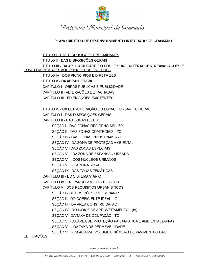 Lei 3.296-2014 Plano Diretor de Desenvolvimento Integrado (PDDI) | PDF ...