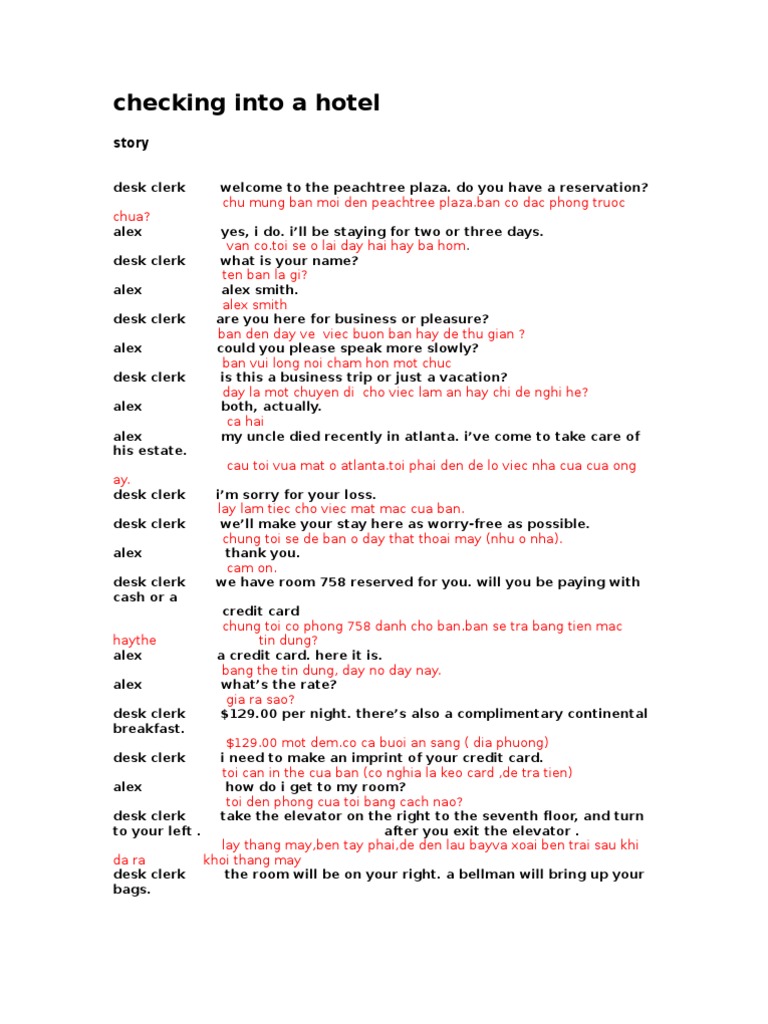 Hotel Check-In Process Explained | PDF
