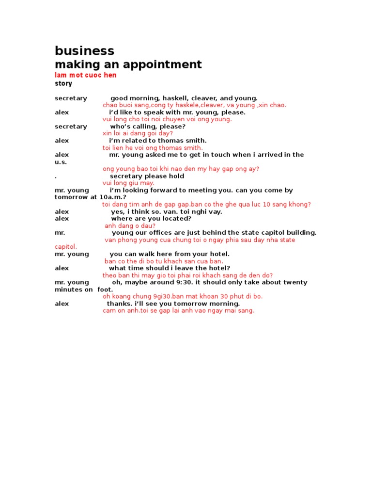9 Making An Appointment | PDF