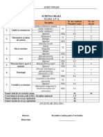 6 Schema Orara - Clasa A V-A