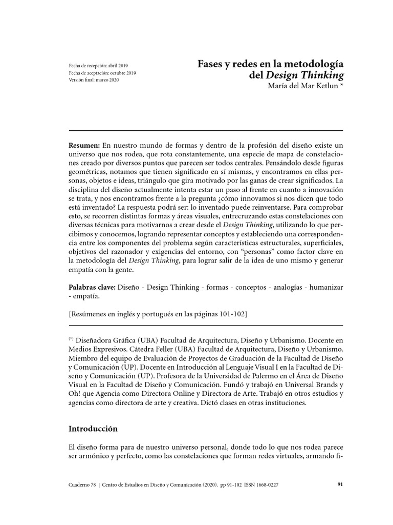 Fases y Redes en La Metodología Del Design Thinking | PDF | Diseño ...