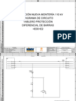 Subestación Nueva Montería 110 KV Diagrama de Circuito Tablero Protección Diferencial de Barras E00+E2