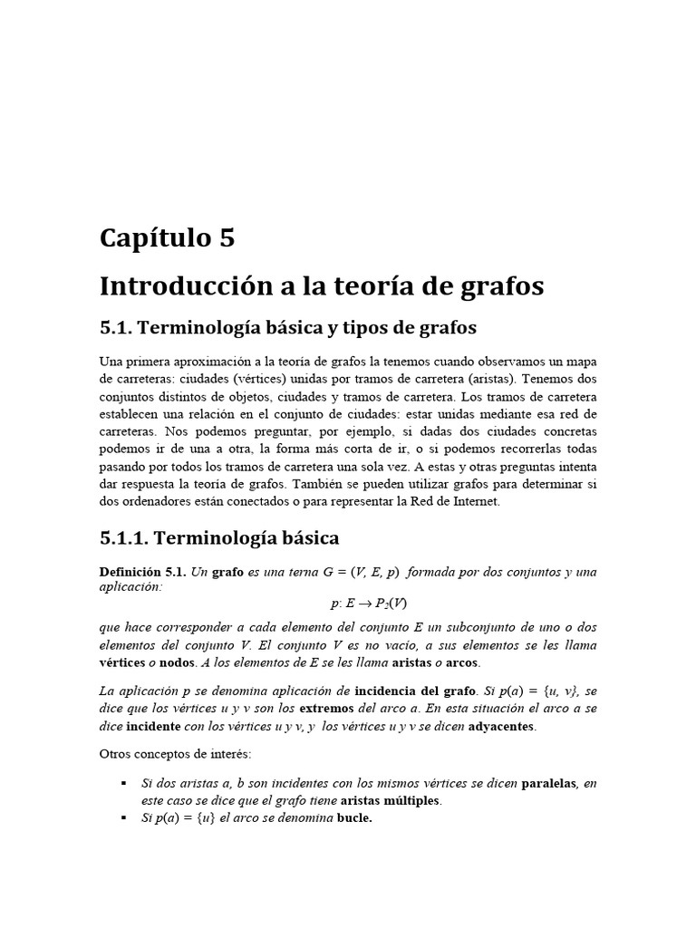 Tema 5 1 introduccion a la teoria de grafos descargar gratis pdf