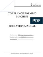 TDF Flange Forming Machine-Opreation Manual