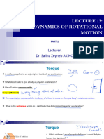 (Updated) - Dynamics of Rotational Motion (Part-1)