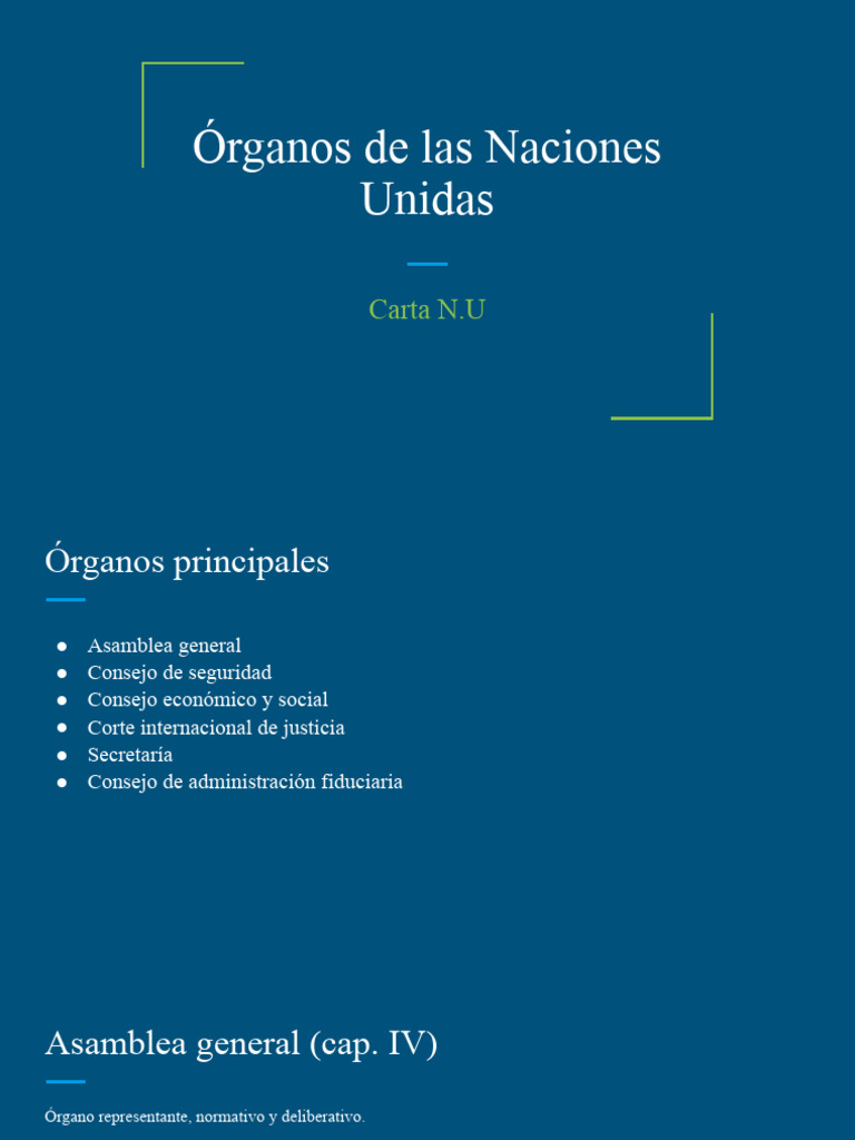 5 - ONU Organos de Las Naciones Unidas | PDF | Naciones Unidas ...