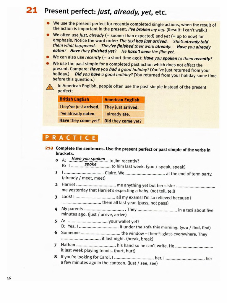 Present Perfect | PDF