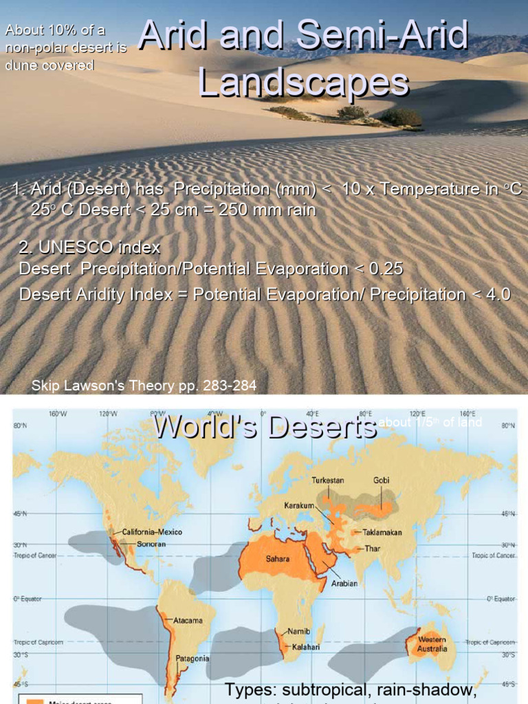 Arid And Semiarid Landscapes Pdf Desert Natural Environment