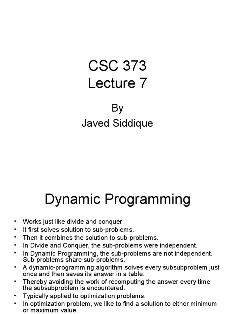373 Lecture 7 | PDF