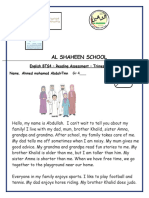 English Bts4 Reading Assessment Trimemster 3 Grade 4