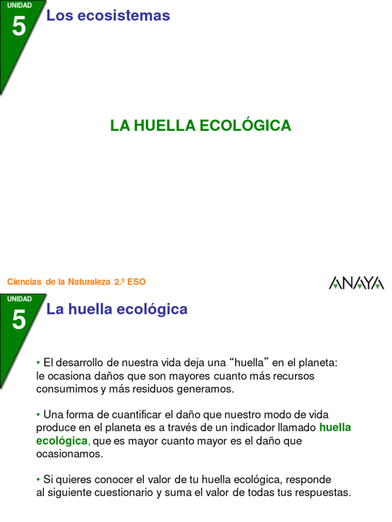 Huella Ecologica | PDF | Residuos | Ciencias de la Tierra