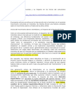 La Internacional Comunista y Su Impacto en Los Inicios Del Comunismo Colombiano