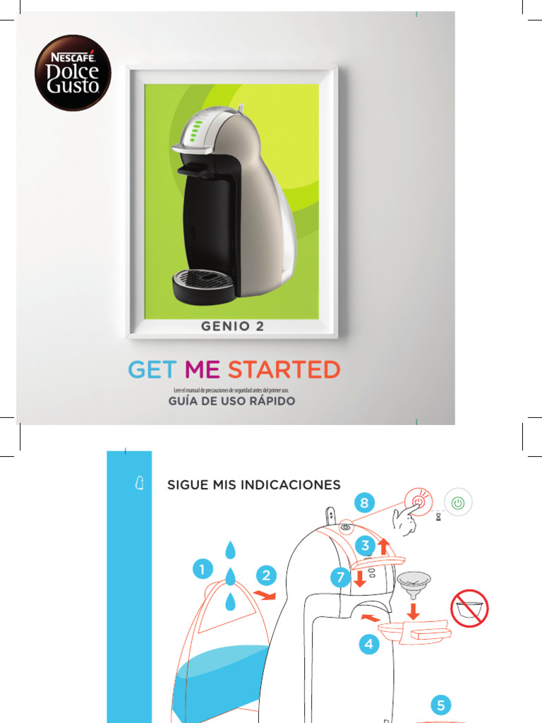 Nescafe Dolce Gusto Genio 2 Direct Markets Quick Start Guide AMS 3