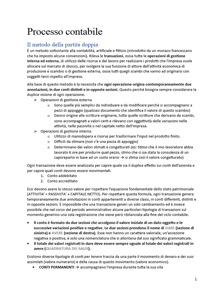 8-Processo Contabile | PDF