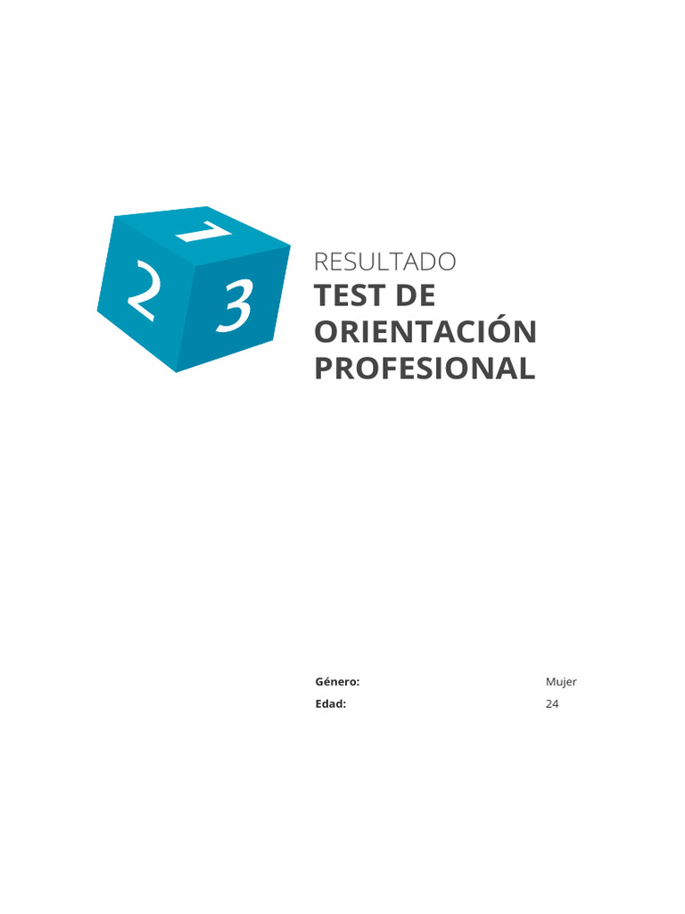 Resultados del Test Vocacional 123test | PDF | Ingeniería | Laboratorios