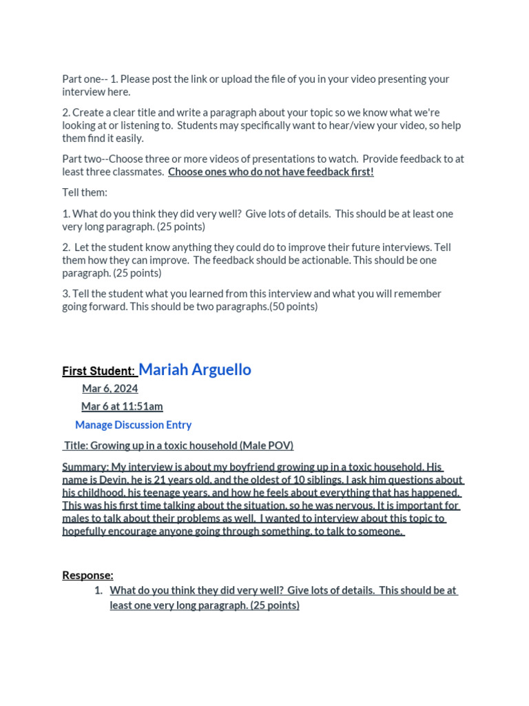 Discussion About Full Audio Video Interview Links | PDF | Adoption ...
