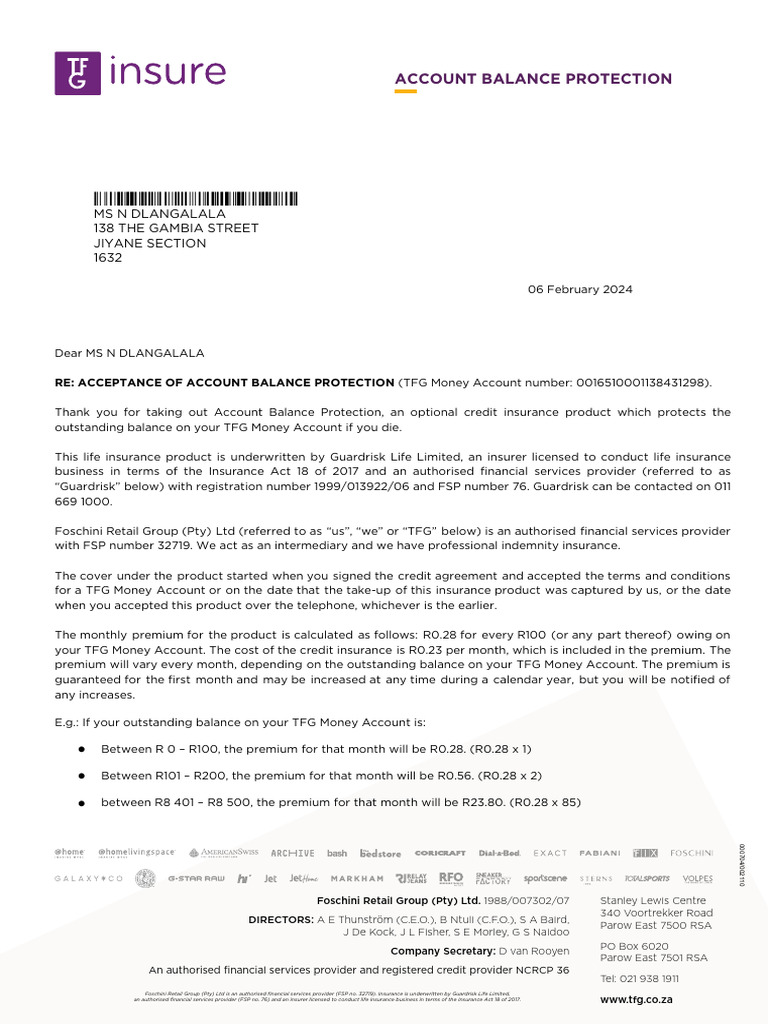 Welcome Letter | PDF | Credit Card | Insurance