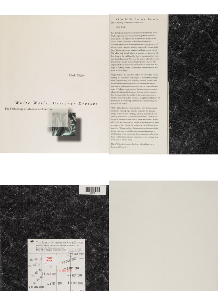 white walls designer dresses the fashioning of modern architecture White Walls, Designer Dresses: The Fashioning of Modern Architecture Mark  Wigley 