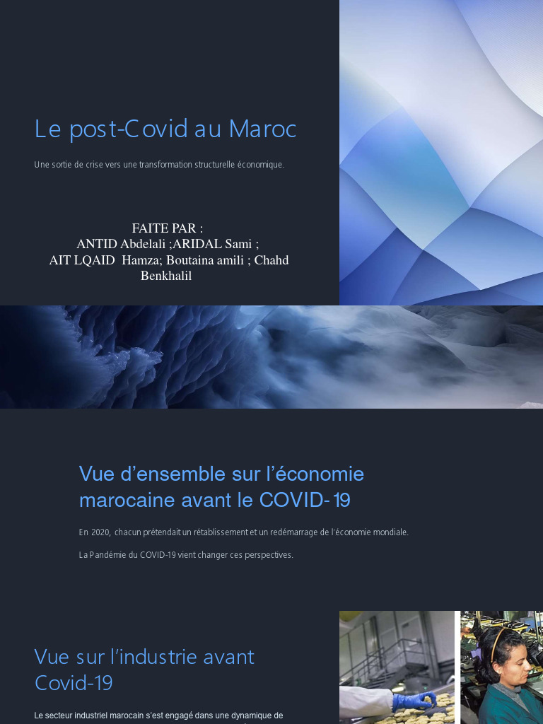 Transformation économique post-Covid Maroc | PDF | Maroc | Stimulus ...