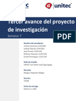 Tercer Avance Del Proyecto de Investigación-Vinculación Social