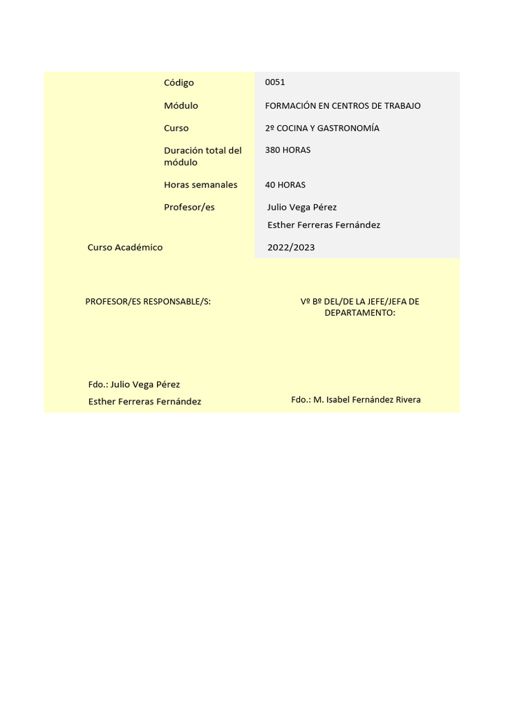 2 - 51 - Formación en Centros de Trabajo | PDF | Evaluación | Business