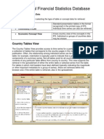 International Financial Statistics Database: Country Tables View